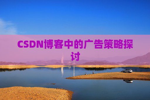 CSDN博客中的广告策略探讨